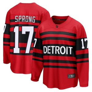 Detroit Red Wings Daniel Sprong Official Red Fanatics Branded Breakaway Youth Special Edition 2.0 NHL Hockey Jersey