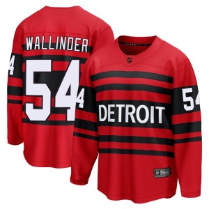 Detroit Red Wings William Wallinder Official Red Fanatics Branded Breakaway Youth Special Edition 2.0 NHL Hockey Jersey