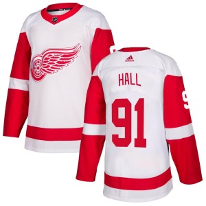 Detroit Red Wings Curtis Hall Official White Adidas Authentic Adult NHL Hockey Jersey