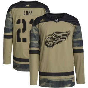 Detroit Red Wings Matt Luff Official Camo Adidas Authentic Adult Military Appreciation Practice NHL Hockey Jersey