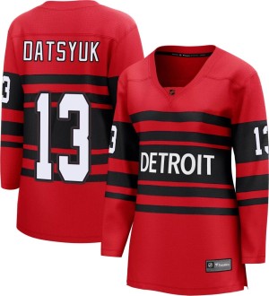 Detroit Red Wings Pavel Datsyuk Official Red Fanatics Branded Breakaway Women's Special Edition 2.0 NHL Hockey Jersey