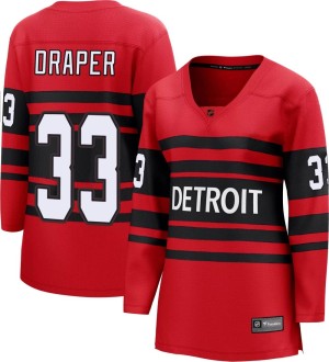 Detroit Red Wings Kris Draper Official Red Fanatics Branded Breakaway Women's Special Edition 2.0 NHL Hockey Jersey