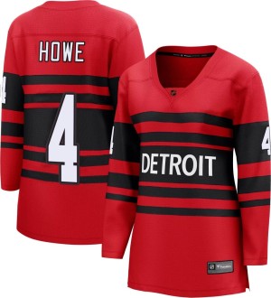 Detroit Red Wings Mark Howe Official Red Fanatics Branded Breakaway Women's Special Edition 2.0 NHL Hockey Jersey