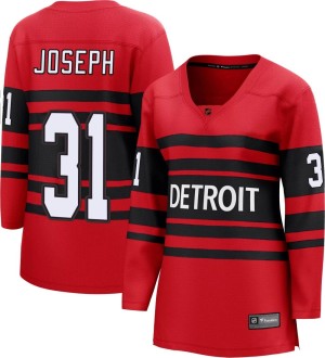 Detroit Red Wings Curtis Joseph Official Red Fanatics Branded Breakaway Women's Special Edition 2.0 NHL Hockey Jersey
