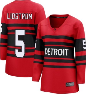 Detroit Red Wings Nicklas Lidstrom Official Red Fanatics Branded Breakaway Women's Special Edition 2.0 NHL Hockey Jersey