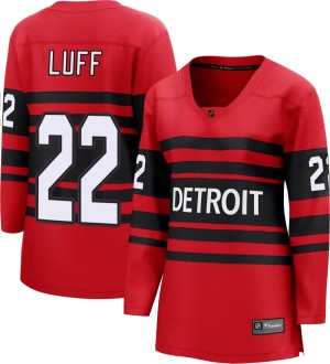 Detroit Red Wings Matt Luff Official Red Fanatics Branded Breakaway Women's Special Edition 2.0 NHL Hockey Jersey