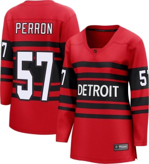 Detroit Red Wings David Perron Official Red Fanatics Branded Breakaway Women's Special Edition 2.0 NHL Hockey Jersey