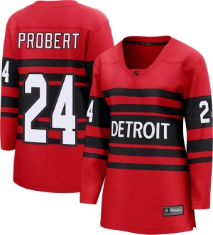 Detroit Red Wings Bob Probert Official Red Fanatics Branded Breakaway Women's Special Edition 2.0 NHL Hockey Jersey