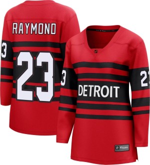 Detroit Red Wings Lucas Raymond Official Red Fanatics Branded Breakaway Women's Special Edition 2.0 NHL Hockey Jersey
