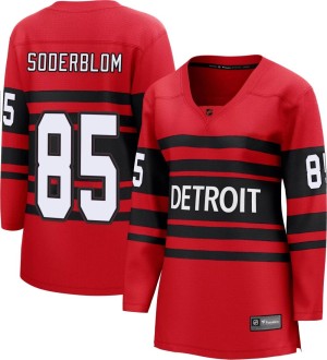 Detroit Red Wings Elmer Soderblom Official Red Fanatics Branded Breakaway Women's Special Edition 2.0 NHL Hockey Jersey