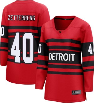 Detroit Red Wings Henrik Zetterberg Official Red Fanatics Branded Breakaway Women's Special Edition 2.0 NHL Hockey Jersey