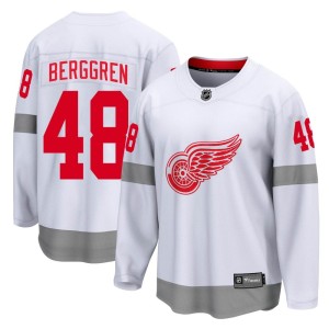 Detroit Red Wings Jonatan Berggren Official White Fanatics Branded Breakaway Youth 2020/21 Special Edition NHL Hockey Jersey