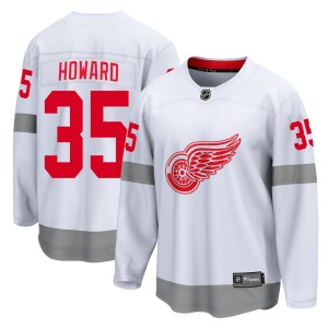 Detroit Red Wings Jimmy Howard Official White Fanatics Branded Breakaway Youth 2020/21 Special Edition NHL Hockey Jersey