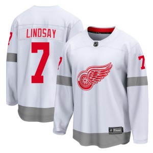 Detroit Red Wings Ted Lindsay Official White Fanatics Branded Breakaway Youth 2020/21 Special Edition NHL Hockey Jersey