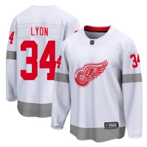 Detroit Red Wings Alex Lyon Official White Fanatics Branded Breakaway Youth 2020/21 Special Edition NHL Hockey Jersey