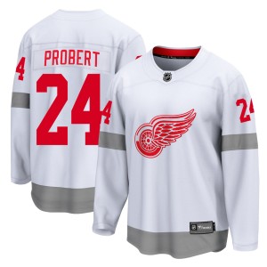 Detroit Red Wings Bob Probert Official White Fanatics Branded Breakaway Youth 2020/21 Special Edition NHL Hockey Jersey