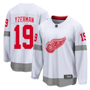 Detroit Red Wings Steve Yzerman Official White Fanatics Branded Breakaway Youth 2020/21 Special Edition NHL Hockey Jersey