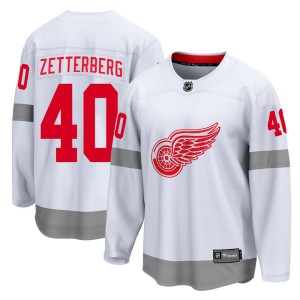 Detroit Red Wings Henrik Zetterberg Official White Fanatics Branded Breakaway Youth 2020/21 Special Edition NHL Hockey Jersey