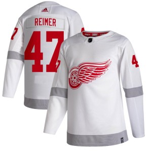 Detroit Red Wings James Reimer Official White Adidas Authentic Youth 2020/21 Reverse Retro NHL Hockey Jersey
