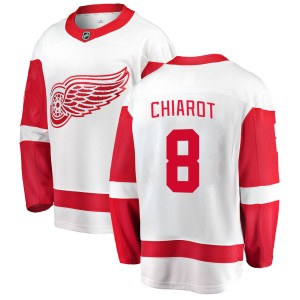 Detroit Red Wings Ben Chiarot Official White Fanatics Branded Breakaway Youth Away NHL Hockey Jersey