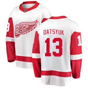 Detroit Red Wings Pavel Datsyuk Official White Fanatics Branded Breakaway Youth Away NHL Hockey Jersey