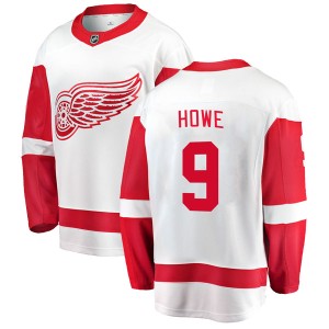 Detroit Red Wings Gordie Howe Official White Fanatics Branded Breakaway Youth Away NHL Hockey Jersey