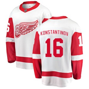 Detroit Red Wings Vladimir Konstantinov Official White Fanatics Branded Breakaway Youth Away NHL Hockey Jersey