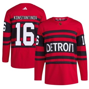 Detroit Red Wings Vladimir Konstantinov Official Red Adidas Authentic Adult Reverse Retro 2.0 NHL Hockey Jersey