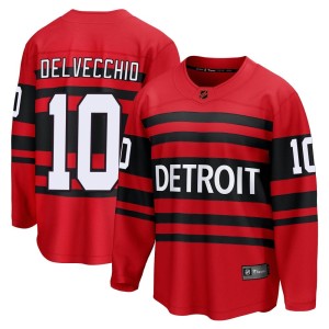 Detroit Red Wings Alex Delvecchio Official Red Fanatics Branded Breakaway Adult Special Edition 2.0 NHL Hockey Jersey