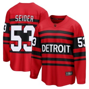 Detroit Red Wings Moritz Seider Official Red Fanatics Branded Breakaway Adult Special Edition 2.0 NHL Hockey Jersey
