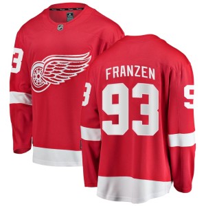 Detroit Red Wings Johan Franzen Official Red Fanatics Branded Breakaway Youth Home NHL Hockey Jersey