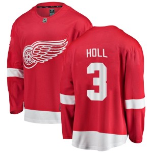 Detroit Red Wings Justin Holl Official Red Fanatics Branded Breakaway Youth Home NHL Hockey Jersey