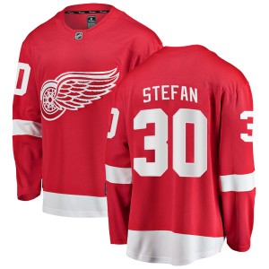 Detroit Red Wings Greg Stefan Official Red Fanatics Branded Breakaway Youth Home NHL Hockey Jersey