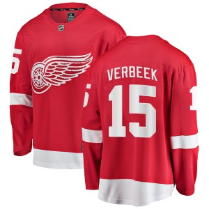 Detroit Red Wings Pat Verbeek Official Red Fanatics Branded Breakaway Youth Home NHL Hockey Jersey