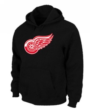 Detroit Red Wings Official Black Adult Pullover Hoodie -