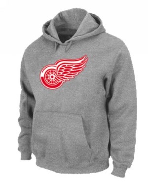 Detroit Red Wings Official Grey Adult Pullover Hoodie -