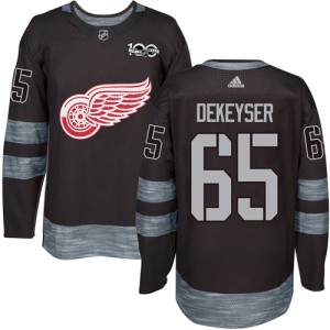 Detroit Red Wings Danny DeKeyser Official Black Adidas Authentic Adult 1917-2017 100th Anniversary NHL Hockey Jersey