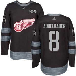 Detroit Red Wings Justin Abdelkader Official Black Adidas Authentic Adult 1917-2017 100th Anniversary NHL Hockey Jersey