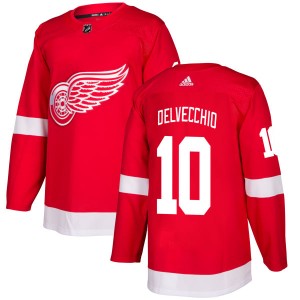 Detroit Red Wings Alex Delvecchio Official Red Adidas Authentic Adult NHL Hockey Jersey