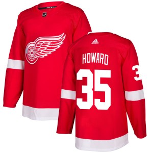 Detroit Red Wings Jimmy Howard Official Red Adidas Authentic Adult NHL Hockey Jersey
