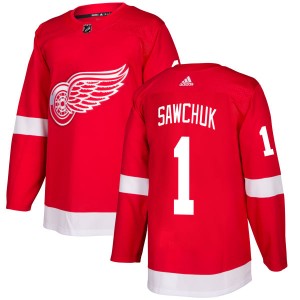Detroit Red Wings Terry Sawchuk Official Red Adidas Authentic Adult NHL Hockey Jersey