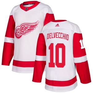 Detroit Red Wings Alex Delvecchio Official White Adidas Authentic Adult NHL Hockey Jersey