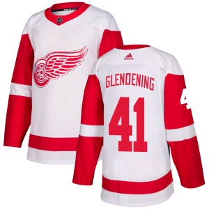 Detroit Red Wings Luke Glendening Official White Adidas Authentic Adult NHL Hockey Jersey