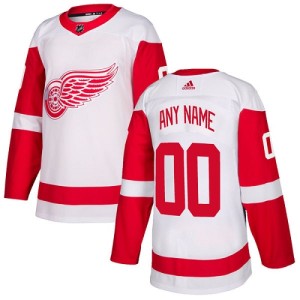Detroit Red Wings Custom Official White Adidas Authentic Women's Away NHL Hockey Jersey