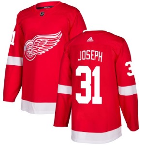 Detroit Red Wings Curtis Joseph Official Red Adidas Authentic Youth Home NHL Hockey Jersey