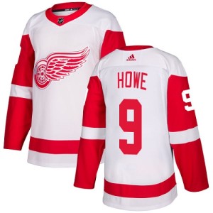Detroit Red Wings Gordie Howe Official White Adidas Authentic Women's Away NHL Hockey Jersey