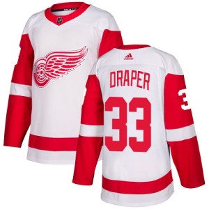 Detroit Red Wings Kris Draper Official White Adidas Authentic Women's Away NHL Hockey Jersey
