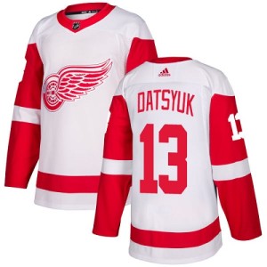 Detroit Red Wings Pavel Datsyuk Official White Adidas Authentic Women's Away NHL Hockey Jersey