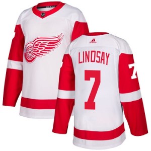 Detroit Red Wings Ted Lindsay Official White Adidas Authentic Women's Away NHL Hockey Jersey