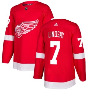 Detroit Red Wings Ted Lindsay Official Red Adidas Authentic Youth Home NHL Hockey Jersey
